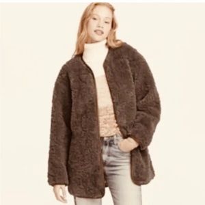 J. Crew Chocolate Brown Teddy Coat